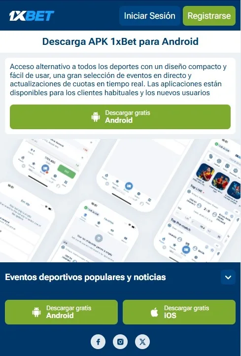 Instala el APK de 1xBet en Android