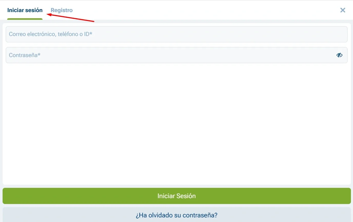 Acceso seguro 1xBet con correo o teléfono